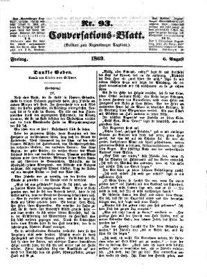 Regensburger Conversations-Blatt (Regensburger Tagblatt) Freitag 6. August 1869