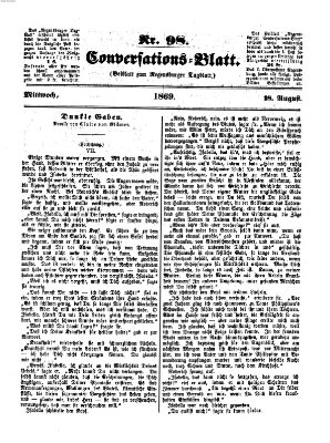 Regensburger Conversations-Blatt (Regensburger Tagblatt) Mittwoch 18. August 1869