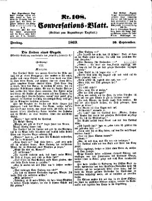 Regensburger Conversations-Blatt (Regensburger Tagblatt) Freitag 10. September 1869