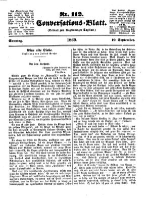 Regensburger Conversations-Blatt (Regensburger Tagblatt) Sonntag 19. September 1869