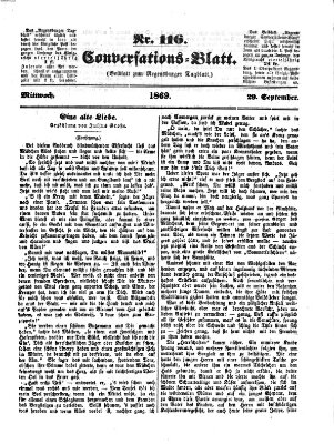 Regensburger Conversations-Blatt (Regensburger Tagblatt) Mittwoch 29. September 1869