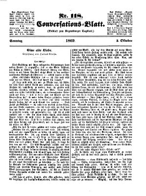 Regensburger Conversations-Blatt (Regensburger Tagblatt) Sonntag 3. Oktober 1869