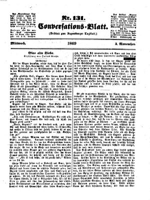 Regensburger Conversations-Blatt (Regensburger Tagblatt) Mittwoch 3. November 1869