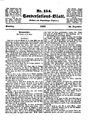 Regensburger Conversations-Blatt (Regensburger Tagblatt) Sonntag 26. Dezember 1869