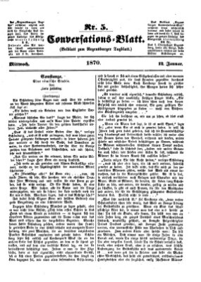 Regensburger Conversations-Blatt (Regensburger Tagblatt) Mittwoch 12. Januar 1870