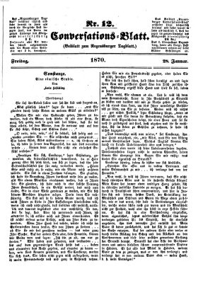 Regensburger Conversations-Blatt (Regensburger Tagblatt) Freitag 28. Januar 1870