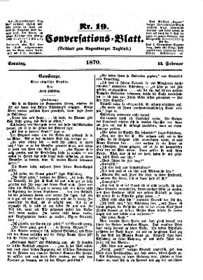 Regensburger Conversations-Blatt (Regensburger Tagblatt) Sonntag 13. Februar 1870