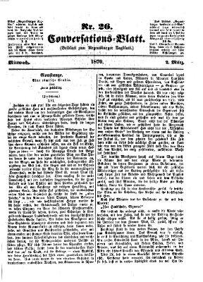 Regensburger Conversations-Blatt (Regensburger Tagblatt) Mittwoch 2. März 1870