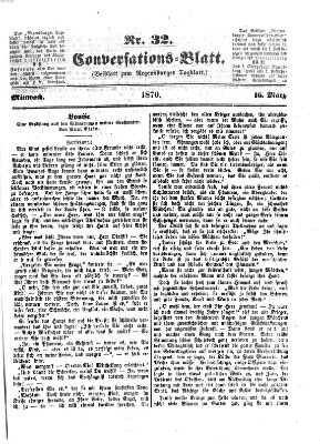 Regensburger Conversations-Blatt (Regensburger Tagblatt) Mittwoch 16. März 1870