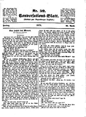 Regensburger Conversations-Blatt (Regensburger Tagblatt) Freitag 29. April 1870