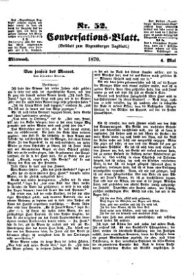 Regensburger Conversations-Blatt (Regensburger Tagblatt) Mittwoch 4. Mai 1870