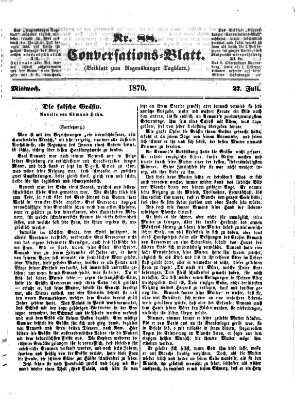 Regensburger Conversations-Blatt (Regensburger Tagblatt) Mittwoch 27. Juli 1870