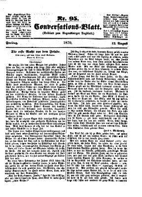 Regensburger Conversations-Blatt (Regensburger Tagblatt) Freitag 12. August 1870