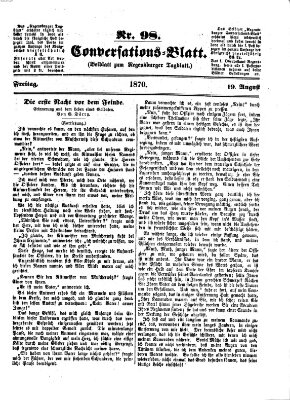 Regensburger Conversations-Blatt (Regensburger Tagblatt) Freitag 19. August 1870