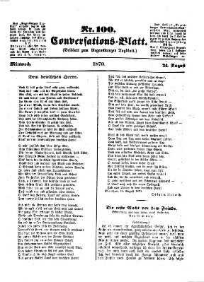 Regensburger Conversations-Blatt (Regensburger Tagblatt) Mittwoch 24. August 1870