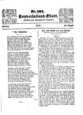 Regensburger Conversations-Blatt (Regensburger Tagblatt) Freitag 26. August 1870