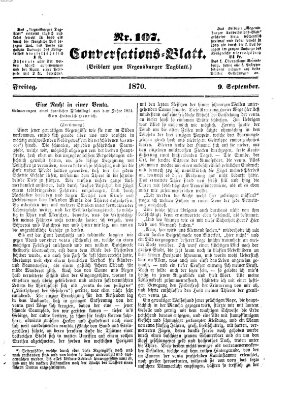Regensburger Conversations-Blatt (Regensburger Tagblatt) Freitag 9. September 1870