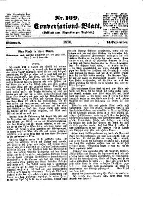 Regensburger Conversations-Blatt (Regensburger Tagblatt) Mittwoch 14. September 1870