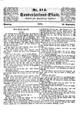 Regensburger Conversations-Blatt (Regensburger Tagblatt) Sonntag 25. September 1870