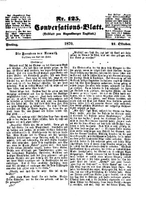 Regensburger Conversations-Blatt (Regensburger Tagblatt) Freitag 21. Oktober 1870