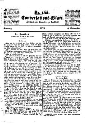 Regensburger Conversations-Blatt (Regensburger Tagblatt) Sonntag 6. November 1870