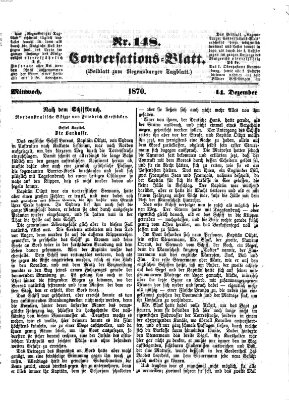 Regensburger Conversations-Blatt (Regensburger Tagblatt) Mittwoch 14. Dezember 1870