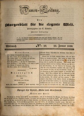 Damen-Zeitung Mittwoch 13. Januar 1830