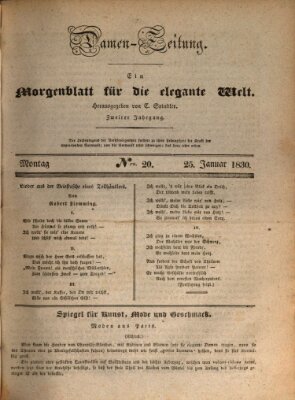 Damen-Zeitung Montag 25. Januar 1830