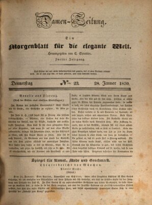 Damen-Zeitung Donnerstag 28. Januar 1830