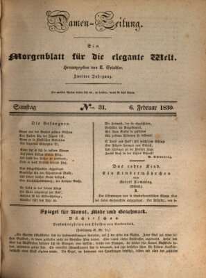 Damen-Zeitung Samstag 6. Februar 1830