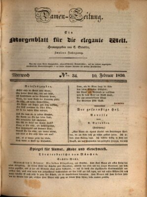 Damen-Zeitung Mittwoch 10. Februar 1830