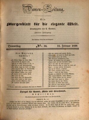 Damen-Zeitung Donnerstag 11. Februar 1830