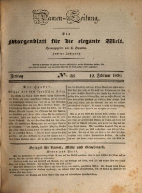 Damen-Zeitung Freitag 12. Februar 1830