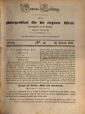 Damen-Zeitung Freitag 19. Februar 1830