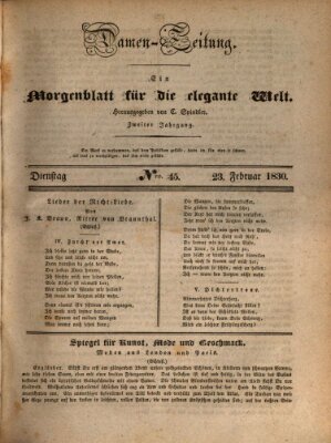 Damen-Zeitung Dienstag 23. Februar 1830