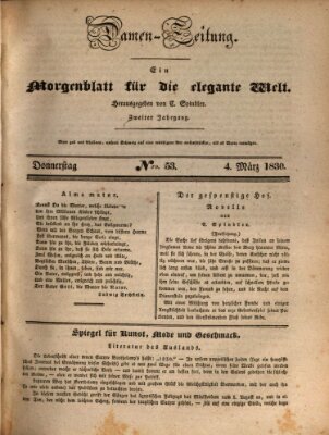 Damen-Zeitung Donnerstag 4. März 1830