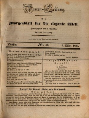 Damen-Zeitung Dienstag 9. März 1830