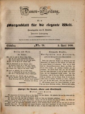 Damen-Zeitung Samstag 3. April 1830