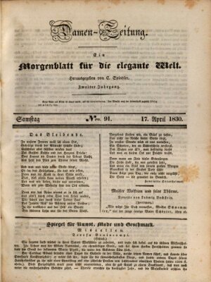 Damen-Zeitung Samstag 17. April 1830