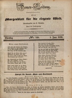 Damen-Zeitung Dienstag 1. Juni 1830