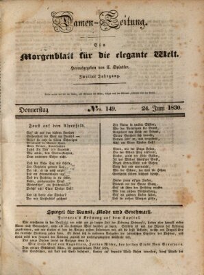 Damen-Zeitung Donnerstag 24. Juni 1830