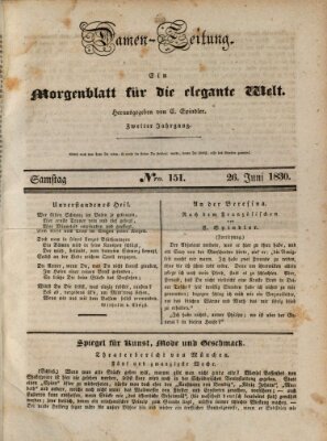 Damen-Zeitung Samstag 26. Juni 1830