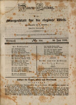 Damen-Zeitung Mittwoch 30. Juni 1830