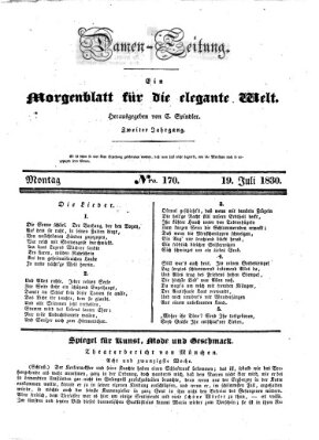 Damen-Zeitung Montag 19. Juli 1830