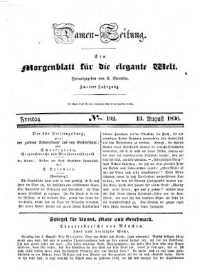 Damen-Zeitung Freitag 13. August 1830