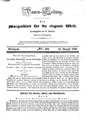 Damen-Zeitung Mittwoch 25. August 1830