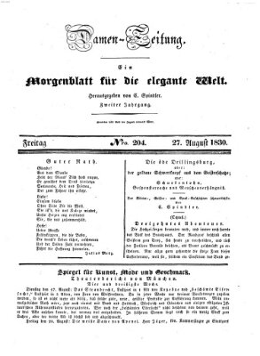 Damen-Zeitung Freitag 27. August 1830