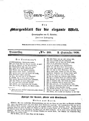 Damen-Zeitung Donnerstag 2. September 1830