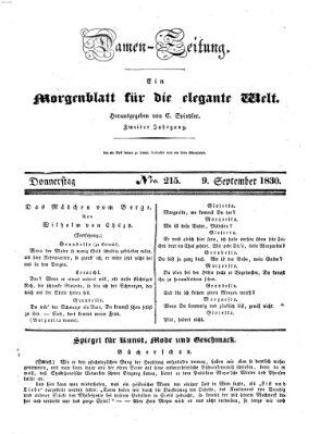 Damen-Zeitung Donnerstag 9. September 1830