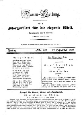 Damen-Zeitung Freitag 17. September 1830